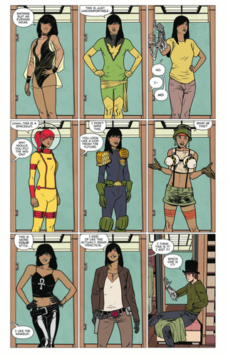 Illustration for article titled We Can Never Go Home Comic Mocks Even More Female Superhero Outfits